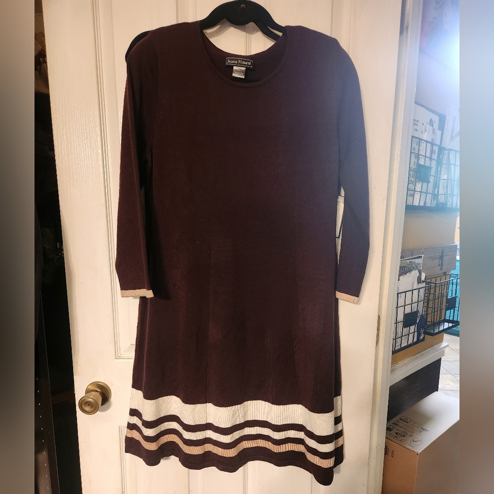 Jessica Howard Women's Long Sleeve Sweater Knit Dress